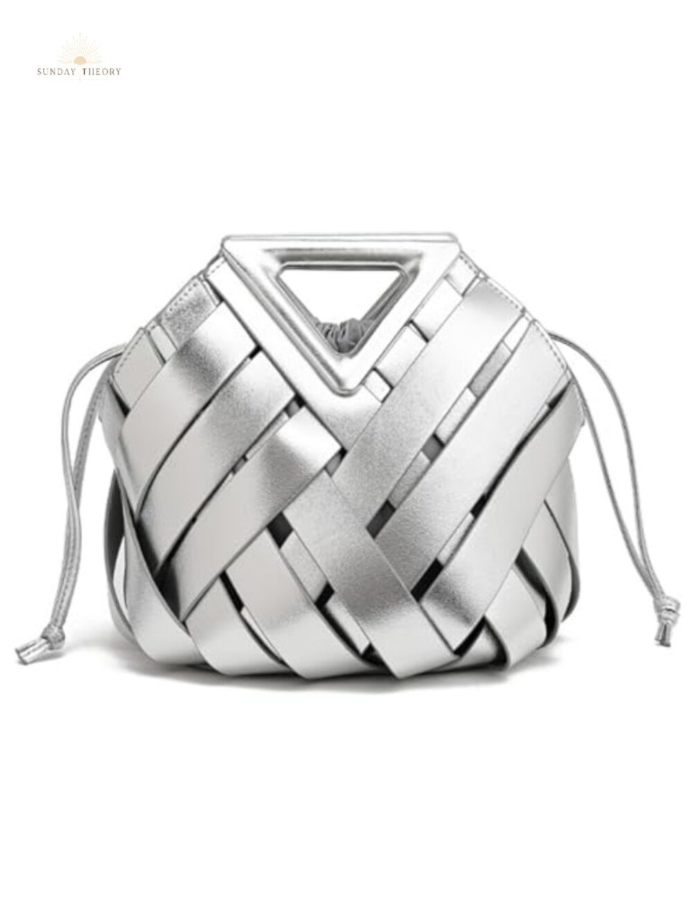 Vegan Leather Woven Clutch Crossbody Shoulder Bag Top Handle Handbag